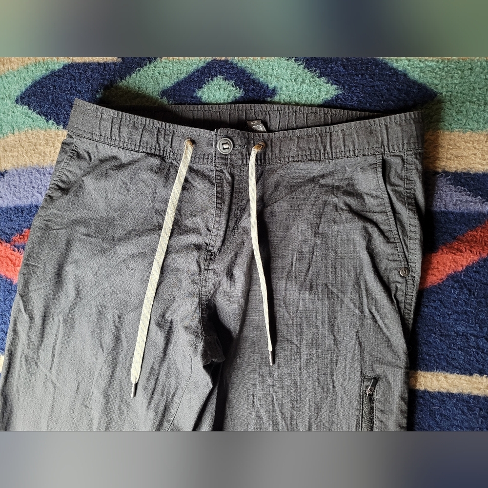 Vuori Ripstop Pants Joggers Size Large Gray Drawstring 34x28 Hiking Outdoor Gym - Picture 3 of 9